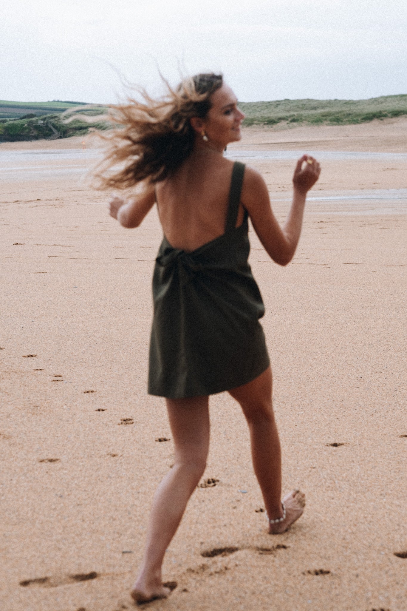OG Olive Sassy Linen Dress