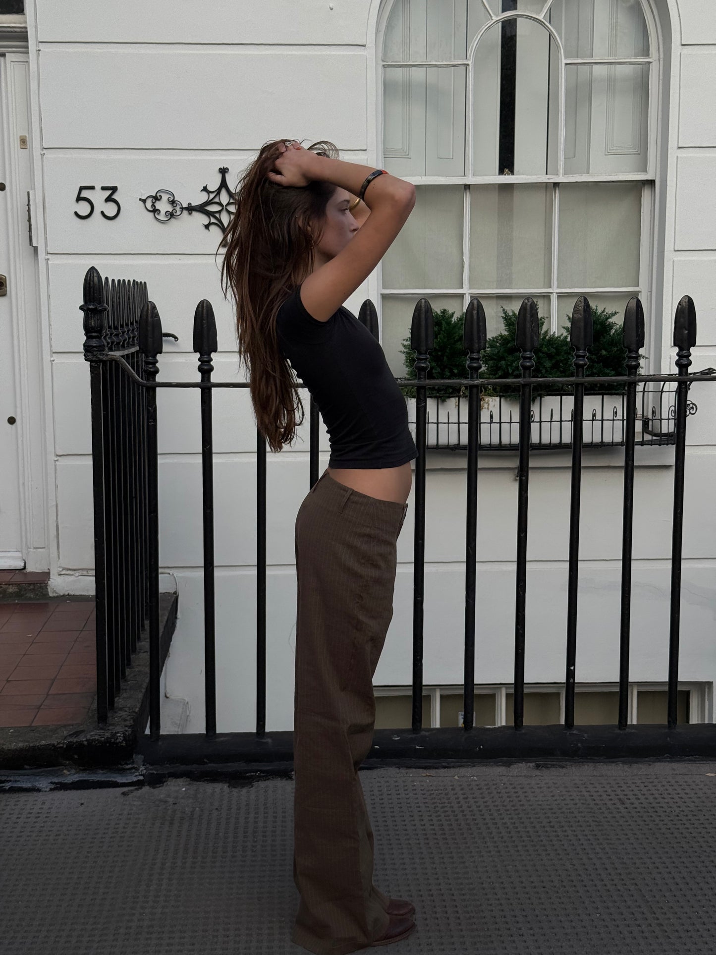 PRE-ORDER Deadstock Brown Squid Pinstripe Trousers