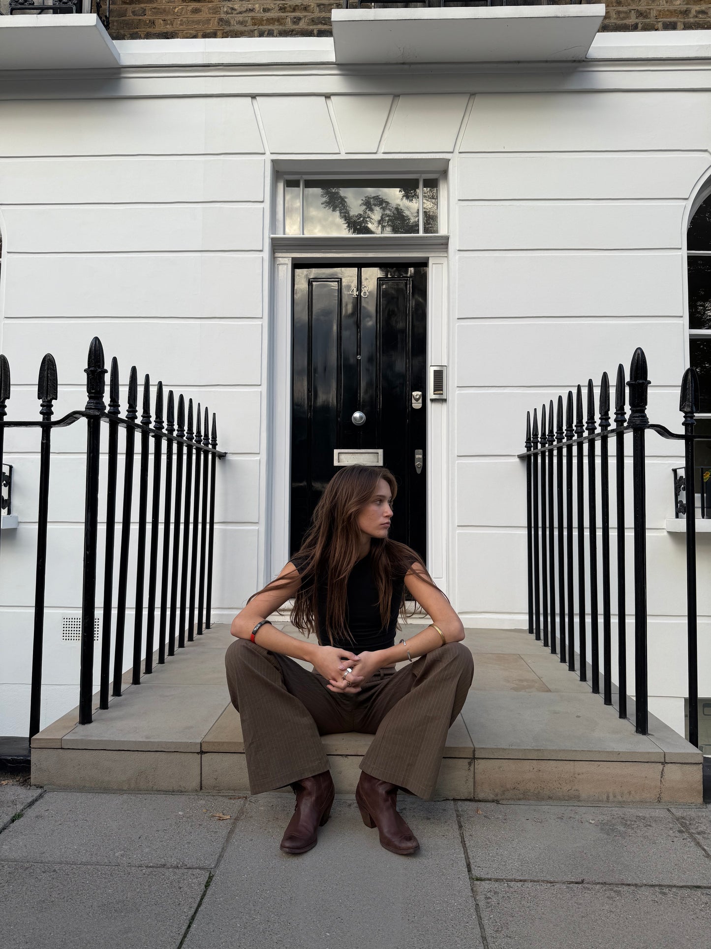 PRE-ORDER Deadstock Brown Squid Pinstripe Trousers