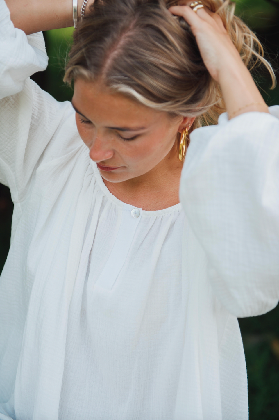 The Rose Dress, French White Cotton