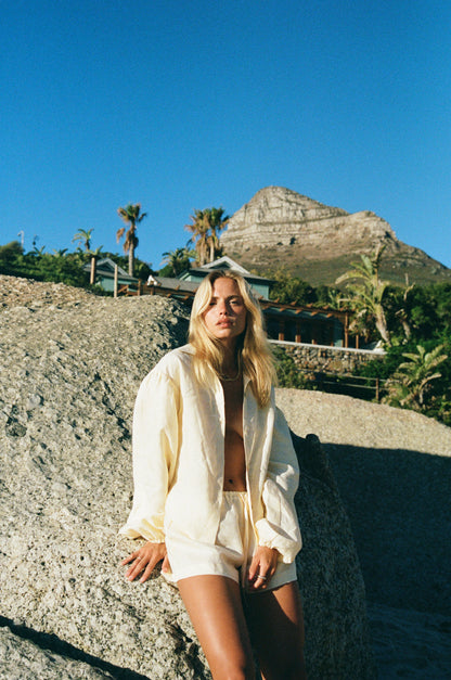 Tóxo Squid Drawstring Shorts, Buttercup Yellow