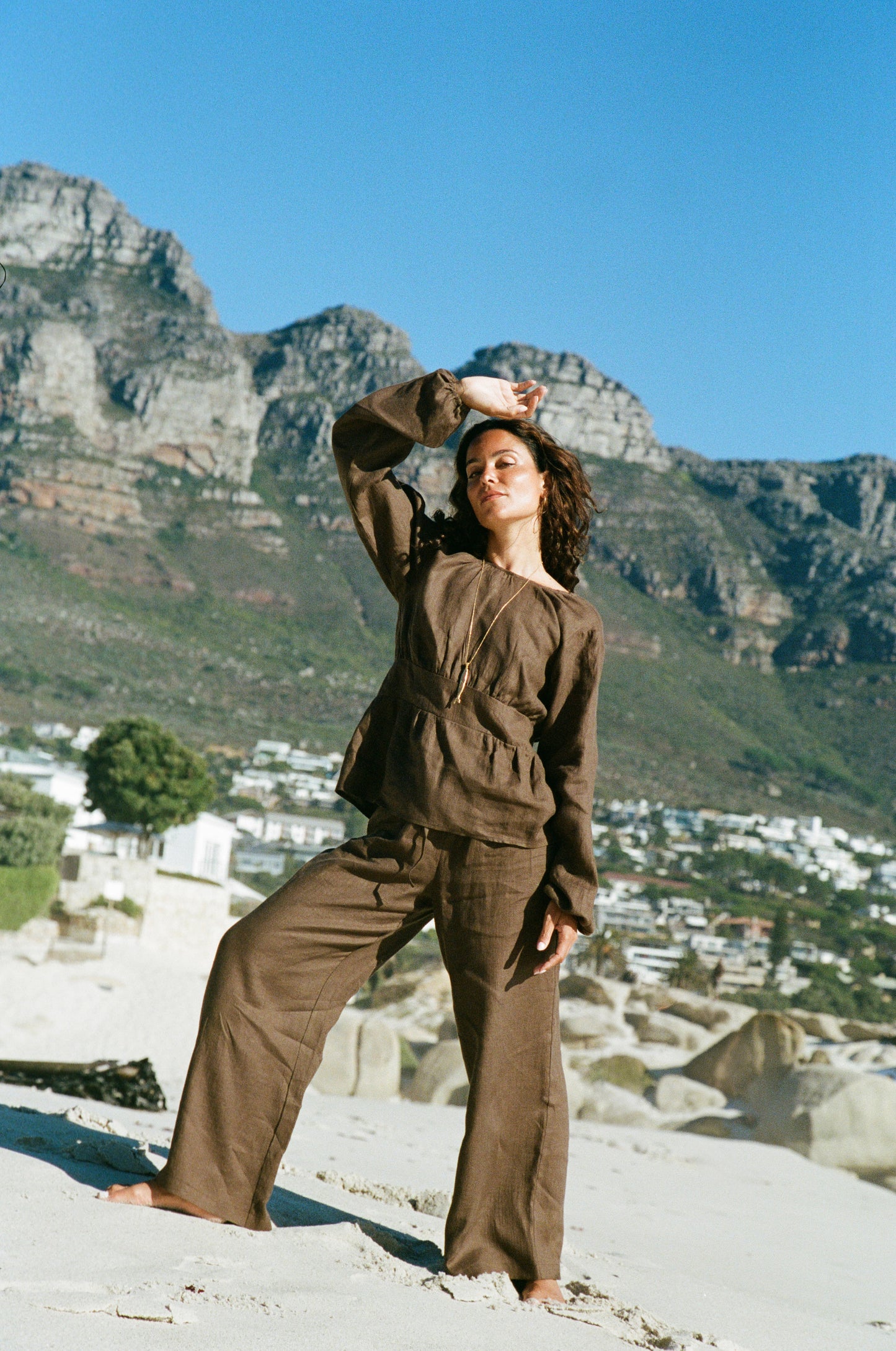Tóxo Squid Drawstring Trousers, Chocolate Brown