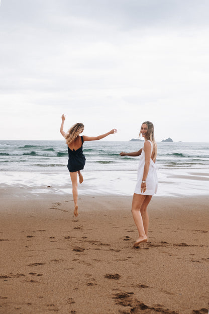 White Sassy Linen Dress