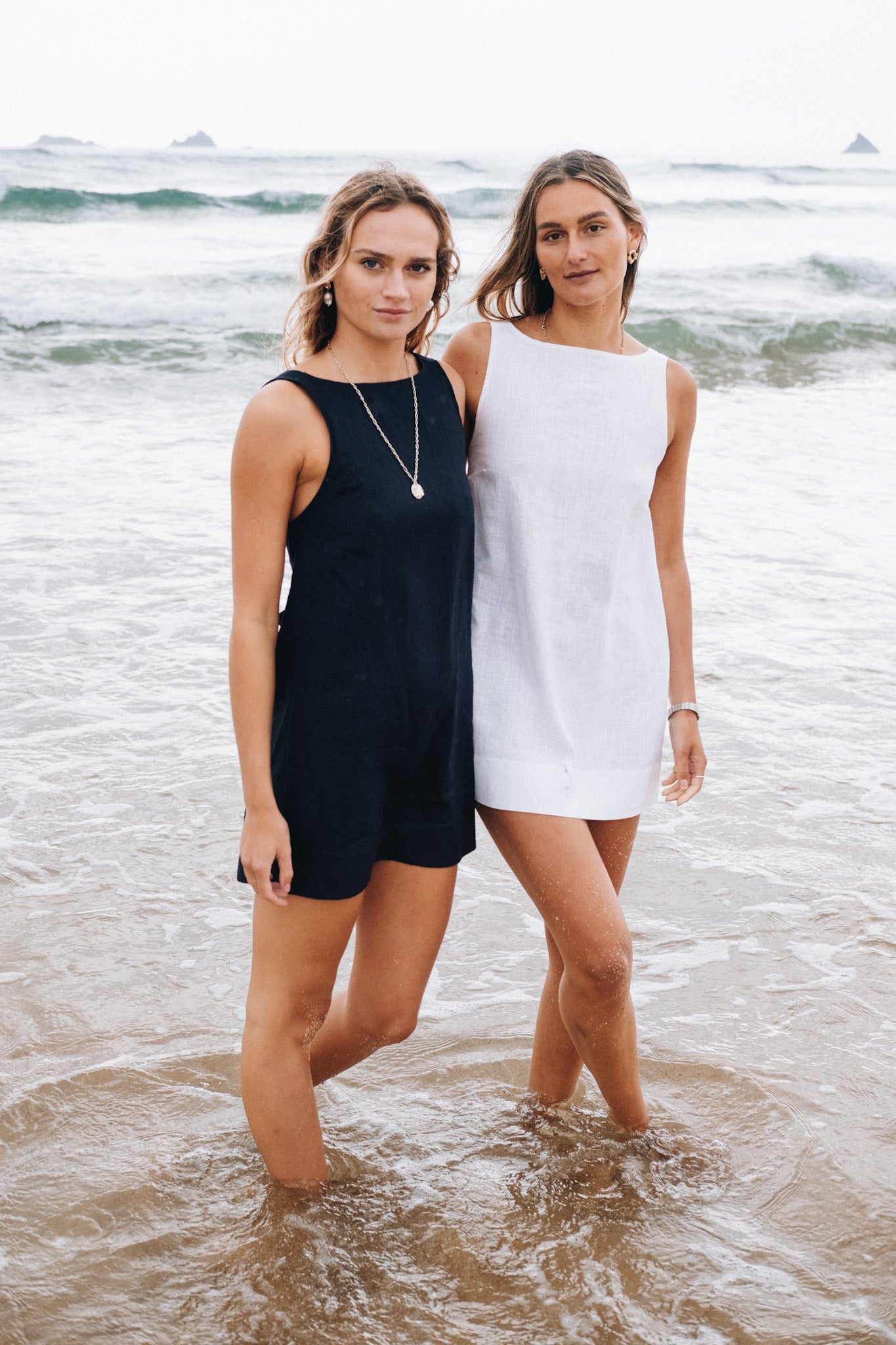 Navy Sassy Linen Dress