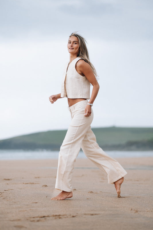 Sandy Squid Linen Trousers