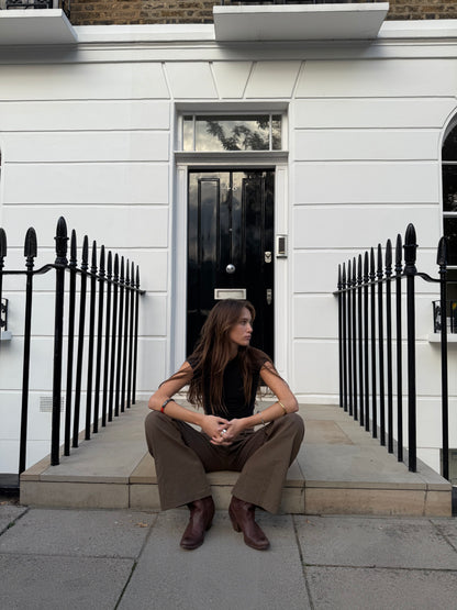 PRE-ORDER Deadstock Brown Squid Pinstripe Trousers