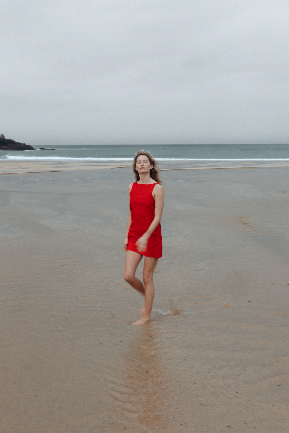 Red Sassy Linen Dress