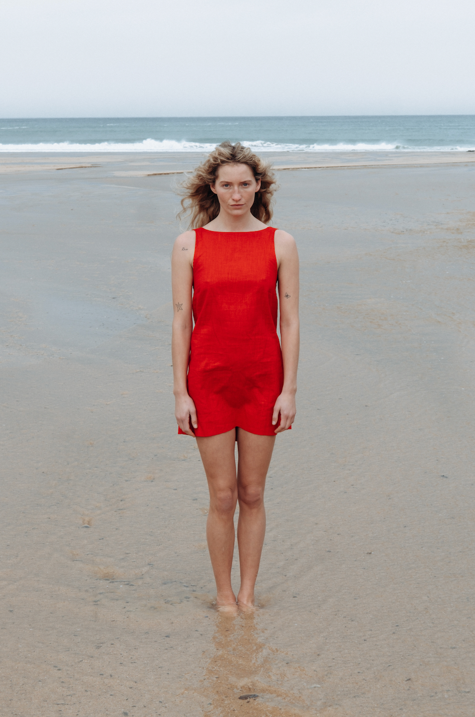 Red Sassy Linen Dress