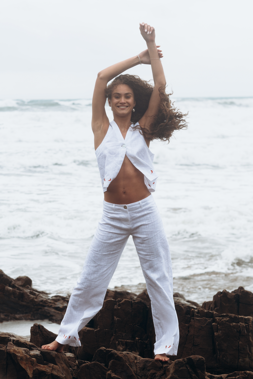 Sample Chilli Squid White Linen Top