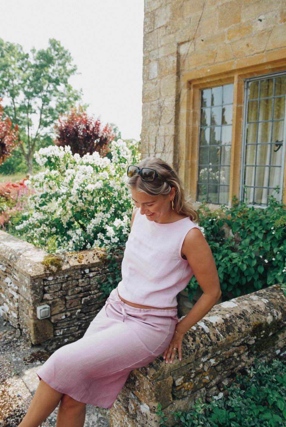 Harriett Vest Blouse, Pinky Lilac