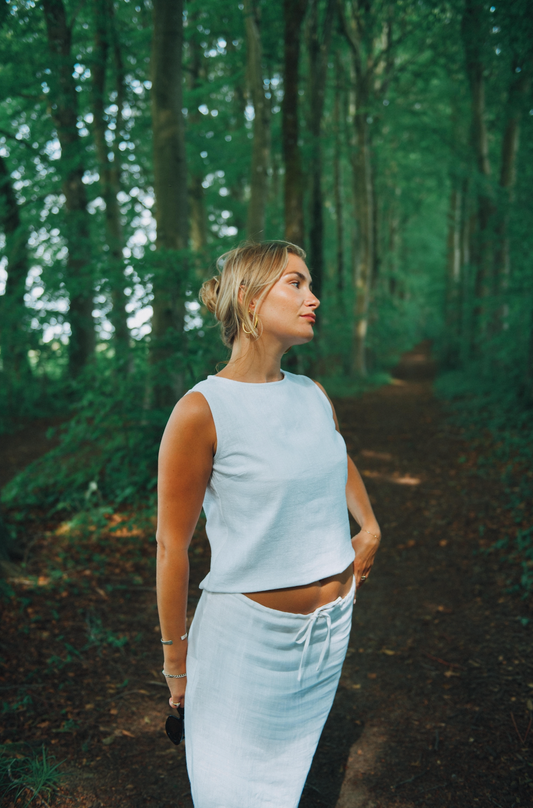 The Harriett Vest Blouse, Snow White