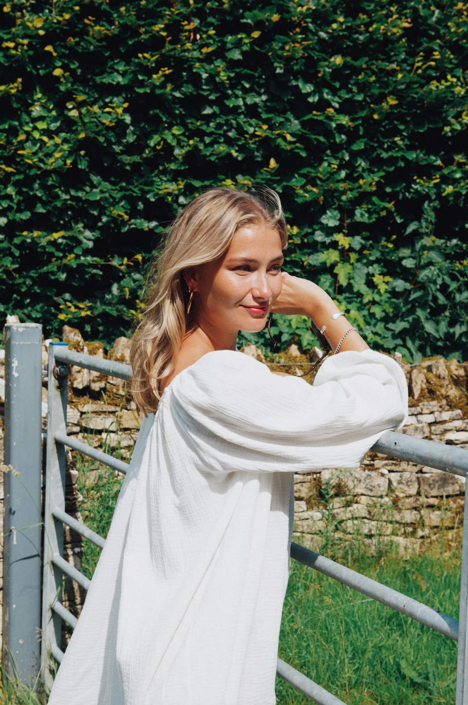 The Rose Dress, French White Cotton