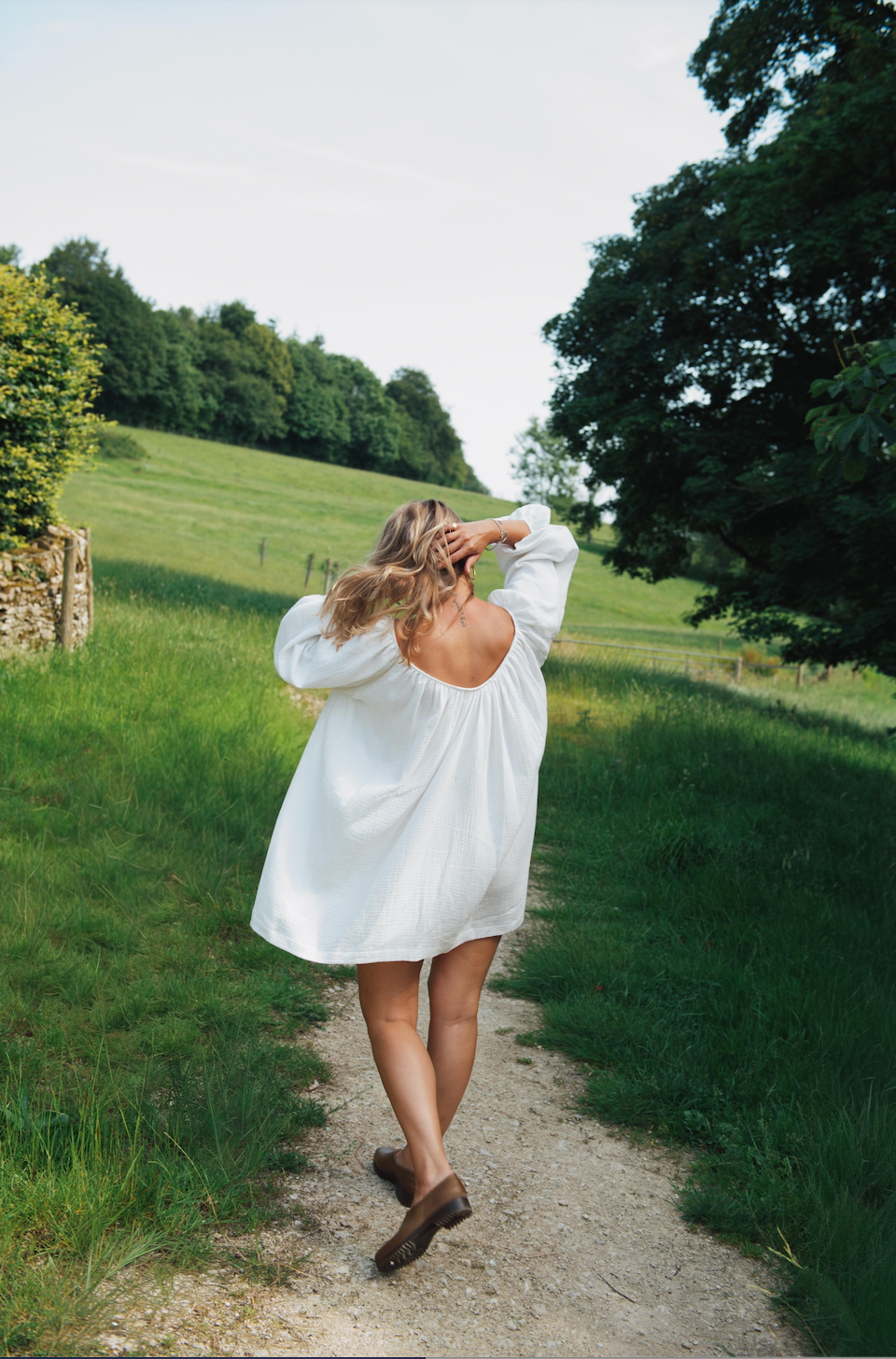 The Rose Dress, French White Cotton