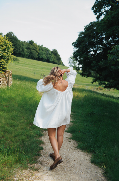 The Rose Dress, French White Cotton