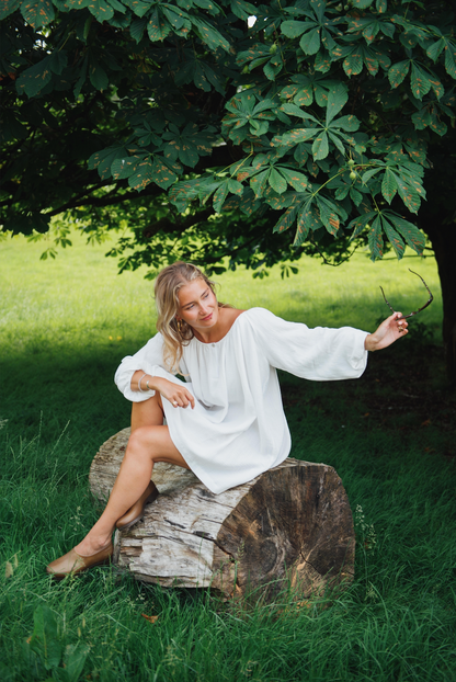 The Rose Dress, French White Cotton