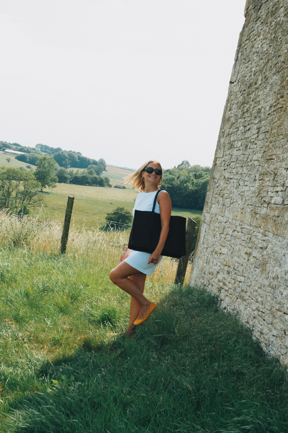 Larny Dress, Washed White